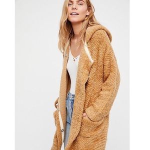 Warm Wishes Free People Sweater Jacket Sand